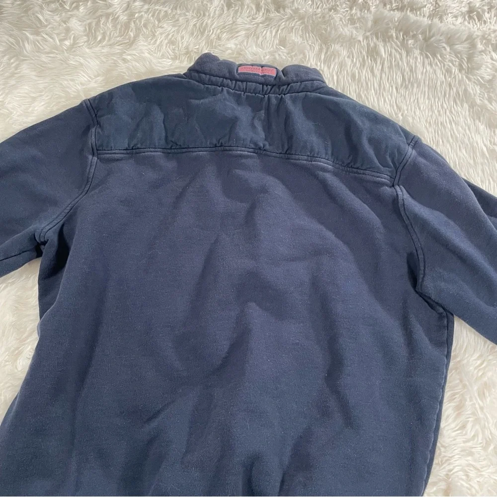 Vineyard Vines Men's Surf Shep quarter zip Navy Sweater - Picture 6 of 6